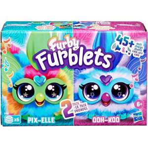 Furby Furblets 2-Pack Pix-Elle & Ooh-Koo, 45+ Sons, Peluches Électroniques Multicolores, 6+ ans