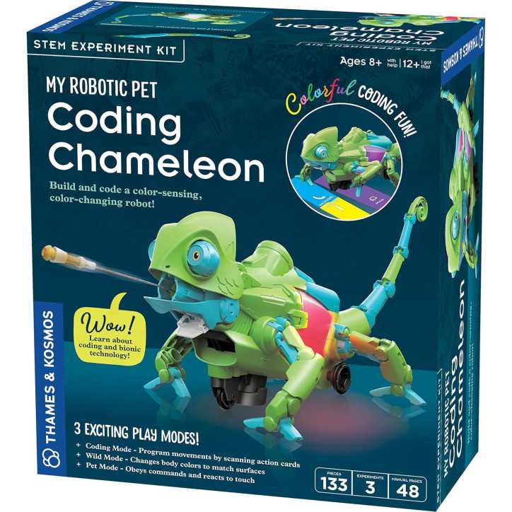Thames & Kosmos My Robotic Pet: Coding Chameleon STEM Kit - Color-Sensing Robot for Kids 8+, Screen-Free Fun Thames & Kosmos My Robotic Pet: Coding Chameleon STEM Kit - Color-Sensing Robot for Kids 8+, Screen-Free Fun