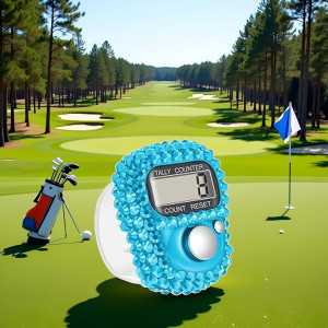 Compteur Digital Portable Jowxsx Bleu à Doigt, Mini Compteur Réinitialisable pour Golf et Tricot