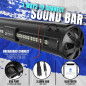 28 Waterproof Golf Cart Sound Bar Bluetooth, RGB Lighting, 8 Speaker HiFi 2.1HD Amplified w/ T Bracket 28 Waterproof Golf Cart Sound Bar Bluetooth, RGB Lighting, 8 Speaker HiFi 2.1HD Amplified w/ T Bracket