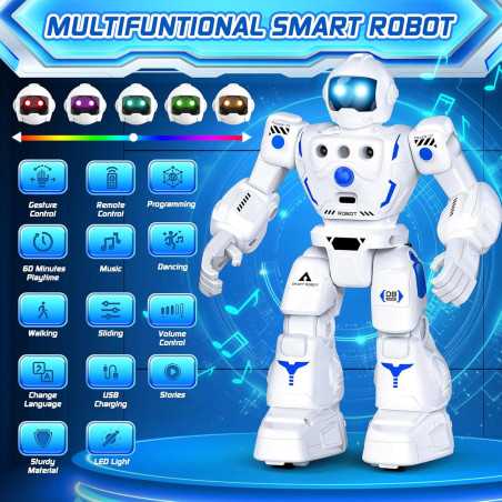 Programmable Remote Control Robot Toy for Kids 3-12 – Walking, Sliding, Singing, Dancing & Gesture Control