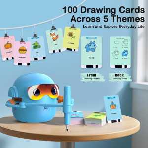 Robot de dessin Montessori pour enfants avec 16 stylos colorés
