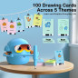 Drawing Robot for Kids Montessori Educational Toy with Voice Interaction, 100 Cards, 16 Pens & Music Gift Drawing Robot for Kids Montessori Educational Toy with Voice Interaction, 100 Cards, 16 Pens & Music Gift