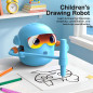 Robot de dessin éducatif Montessori pour enfants 3-8 ans avec 16 stylos, 100 cartes et musique