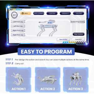 Chien Robot Intelligent pour Enfants, Interaction STEM, Télécommande, App, 30+ Actions, Cadeau 6+ ans