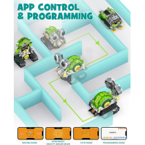 5in1 STEM AI Robot Building Set 478Pcs with APP & Remote Control for Kids