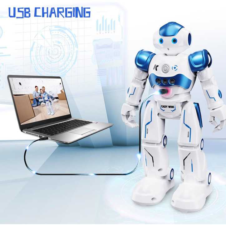 SGILE Robot Télécommandé Programmable à Détection de Geste Rechargeable pour Enfants 3-12 Ans, Bleu SGILE Robot Télécommandé Programmable à Détection de Geste Rechargeable pour Enfants 3-12 Ans, Bleu