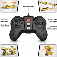 Transform Remote Control Car for Kids 3-8, One-Button Transform, 2.4GHz, 360° Spin, Flashing Lights, 1:16 Scale
