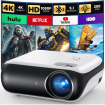 Projecteur Bluetooth HAPPRUN 1080P Full HD Portable Extérieur