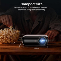 Projecteur Bluetooth HAPPRUN 1080P Full HD Portable Extérieur