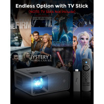 CiBest 2025 Mini Projector Full HD 1080P Portable for iOS/Android/Windows
