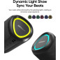 Enceinte Bluetooth Portable avec Lumières, Son Puissant, Étanche IPX5, BT 5.3, Autonomie Longue, Cadeaux Enceinte Bluetooth Portable avec Lumières, Son Puissant, Étanche IPX5, BT 5.3, Autonomie Longue, Cadeaux