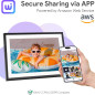 Cadre Photo Numérique 10,1 IPS Tactile 1280x800, 32GB, Partage Vidéos/Photos via Appli Gratuite Cadre Photo Numérique 10,1 IPS Tactile 1280x800, 32GB, Partage Vidéos/Photos via Appli Gratuite