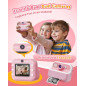 Appareil Photo Instantané Double Caméra Avant/Arrière 1080P pour Enfants 3-12 Ans, Cadeau Anniversaire Appareil Photo Instantané Double Caméra Avant/Arrière 1080P pour Enfants 3-12 Ans, Cadeau Anniversaire