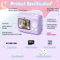 Kids 1080P Instant Print Camera with 32GB SD Card & Printing Paper - Portable Purple Gift for Ages 4-10 Kids 1080P Instant Print Camera with 32GB SD Card & Printing Paper - Portable Purple Gift for Ages 4-10
