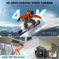 Caméra 4K Numérique 48MP 2024, Zoom 16X, Écran 3 Flip, Anti-Tremblement, 2 Batteries, SD Card Noir Caméra 4K Numérique 48MP 2024, Zoom 16X, Écran 3 Flip, Anti-Tremblement, 2 Batteries, SD Card Noir