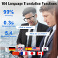 AI Translation Smart Glasses with ChatGPT, Bluetooth, 164-Language Translator, Color-Change Lens, Music & Calls