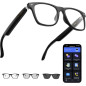 Lunettes Intelligentes AI avec ChatGPT, Traduction 164 Langues, Bluetooth, Verres Photochromiques, Musique & Appels mains-li Lunettes Intelligentes AI avec ChatGPT, Traduction 164 Langues, Bluetooth, Verres Photochromiques, Musique & Appels mains-li
