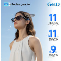 GetD AI Smart Glasses with ChatGPT, 147-Language Translation, 11H Music, Photochromic Lens, Bluetooth