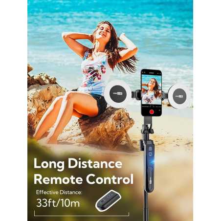 USKEYVISION 360° Auto Face Tracking Tripod w/ Fill Light & Remote for iPhone