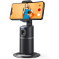 Support Téléphone Auto Suivi Visage 360° Rotation Sans Appli avec Batterie Rechargeable Noir Support Téléphone Auto Suivi Visage 360° Rotation Sans Appli avec Batterie Rechargeable Noir