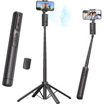 Auto Face Tracking Tripod 67 with 360° Rotation, Bluetooth Remote, Phone Holder for Vlog & Live Streaming