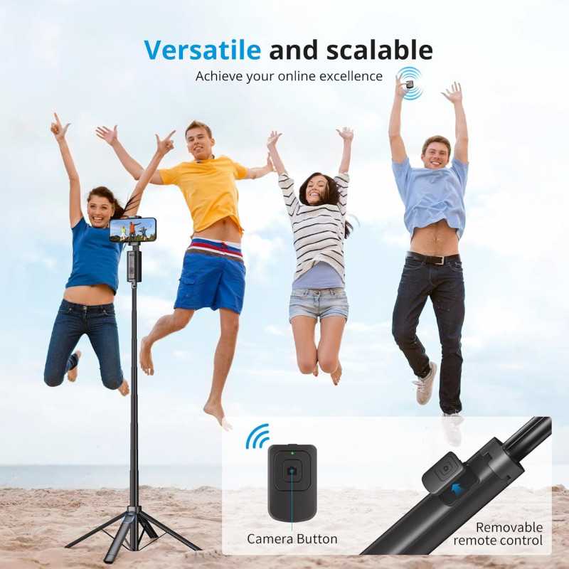 Auto Face Tracking Tripod 67'' for iPhone with 360° Rotation & Bluetooth Remote