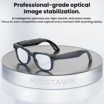 Mingtawn Lunettes Intelligentes AI 4K HD, Appels BT, Caméra Anti-Tremblement 800W, Traduction GPT, Bleu