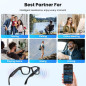 Mingtawn Lunettes Intelligentes AI 4K HD, Appels BT, Caméra Anti-Tremblement 800W, Traduction GPT, Bleu Mingtawn Lunettes Intelligentes AI 4K HD, Appels BT, Caméra Anti-Tremblement 800W, Traduction GPT, Bleu