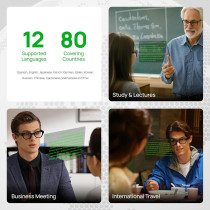 Lunettes intelligentes inmo GO avec affichage AR, prompteur invisible et traduction IA en 11 langues en temps réel