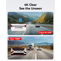 Caméra Dash REDTIGER 4K Avant-Arrière avec GPS et Wi-Fi
