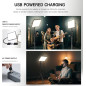 Kit Lumière Vidéo LED 2-Pack NiceVeedi, 2800-6500K Dimmable avec Trépied & Support Téléphone 73 Kit Lumière Vidéo LED 2-Pack NiceVeedi, 2800-6500K Dimmable avec Trépied & Support Téléphone 73