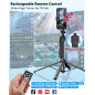 Kit Vlogging iPhone/Android avec Trépied 63, Suivi Automatique, Micro Sans Fil & Télécommande