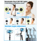 Vlogging Kit for iPhone/Android – 63” Auto Face Tracking Tripod, Light, Wireless Mics & Remote for TikTok & YouTube Vlogging Kit for iPhone/Android – 63” Auto Face Tracking Tripod, Light, Wireless Mics & Remote for TikTok & YouTube