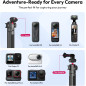 ULANZI MT-16 Trépied Mini Extensible 4 Niveaux Tête Rotative 360° Léger pour Appareil Photo et Webcam