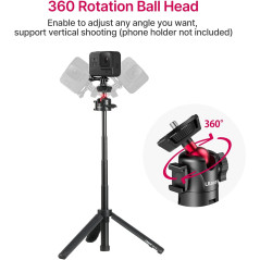 ULANZI MT-16 Mini Tripod with 4-Level Extends, 360° Ball Head & Cold Shoe