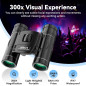 300x25 High Powered Mini Pocket Binoculars with Phone Adapter, Waterproof Compact Telescope for Adults & Kids 300x25 High Powered Mini Pocket Binoculars with Phone Adapter, Waterproof Compact Telescope for Adults & Kids