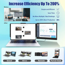 KEFEYA 14 Laptop Screen Extender FHD IPS Portable Dual Monitor USB-C/HDMI