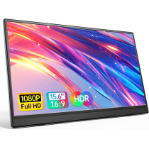 15.6 Portable 1080P USB-C HDMI Ultra-Slim Monitor for Gaming & Travel