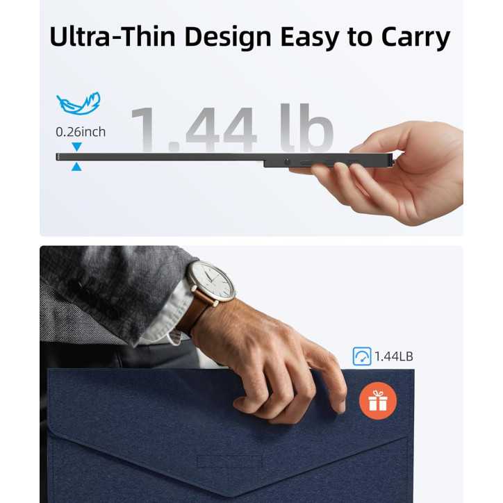 Ingnok 15.6 FHD Portable Monitor, Ultra Slim IPS Screen Extender with Adjustable Stand, USB-C Compatible Ingnok 15.6 FHD Portable Monitor, Ultra Slim IPS Screen Extender with Adjustable Stand, USB-C Compatible
