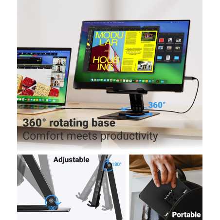 Ingnok Écran Portable 15.6 FHD IPS USB-C Ultra Slim Mobile
