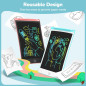 Tablette d'Écriture TECJOE 8,5 Colorée pour Enfants, Cadeau Anniversaire et Noël, Jeux de Voyage