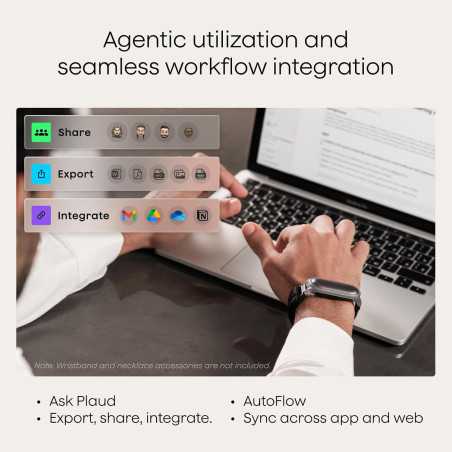 Plaud NotePin AI Voice Recorder, App Control, 64GB, Supports 112 Languages, Transcribe & Summarize, Cosmic Gray