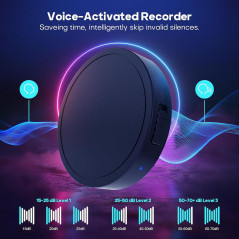 Enregistreur Vocal 132G 9800H avec Réduction de Bruit AI