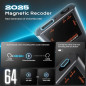 Enregistreur Vocal Magnétique 7000h - 64GB, DSP 5.0, Réduction Bruit AI, Lecture Portable pour Travail