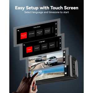 REDTIGER Dash Cam 4K Avant/Arrière, Écran Tactile 3.18, 128GB, GPS, Vision Nocturne, WiFi 5.8GHz, Mode Parking