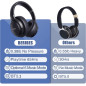 BERIBES Casque Bluetooth Sans Fil, 65H Autonomie, 6 Modes EQ, Micro, HiFi Stéréo, Pliable, Léger BERIBES Casque Bluetooth Sans Fil, 65H Autonomie, 6 Modes EQ, Micro, HiFi Stéréo, Pliable, Léger