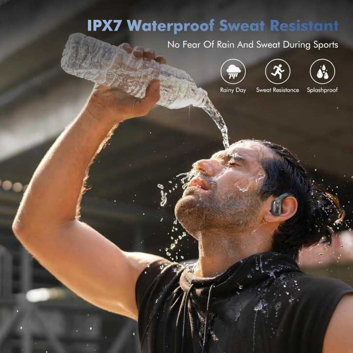 Écouteurs sans fil Bluetooth 5.4, ANC, 75h, IPX7, affichage LED, idéal sport et travail Écouteurs sans fil Bluetooth 5.4, ANC, 75h, IPX7, affichage LED, idéal sport et travail