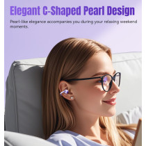 King Lucky Clip-On Bluetooth Earbuds Wireless, Noise Cancelling, IPX5