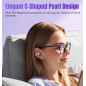 Écouteurs Bluetooth 6.0 King Lucky Clip-on Open Ear, 50H, Anti-Bruit, IPX5, Sport, Micro, Violet Écouteurs Bluetooth 6.0 King Lucky Clip-on Open Ear, 50H, Anti-Bruit, IPX5, Sport, Micro, Violet